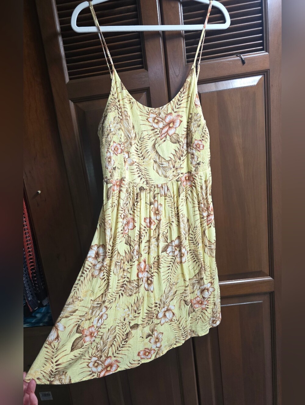 Ripcurl Summer Light Yellow Tropical Dress Medium/Larg